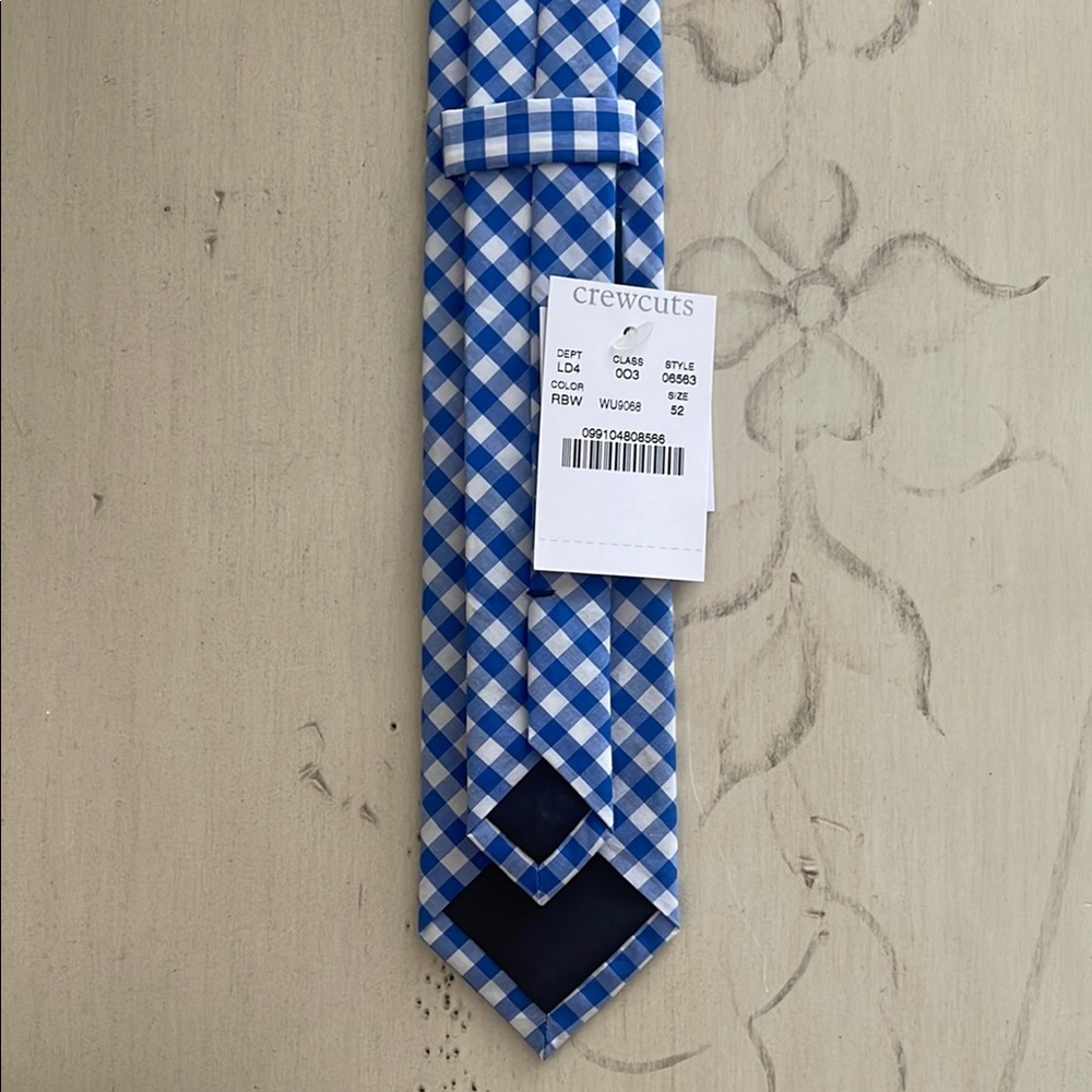 CREWCUTS TIE 52” - Blue and White Gingham - Picture 6 of 10